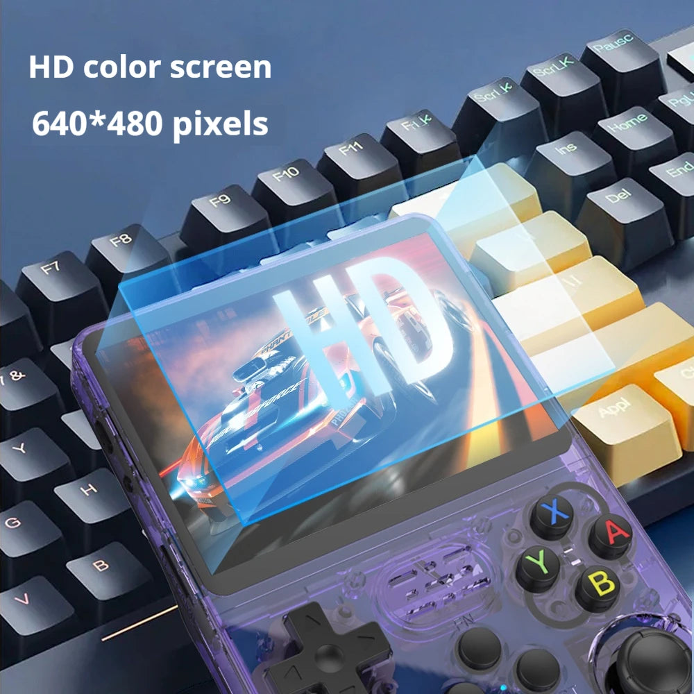 Open Source R36 64G Handheld game console 64G best Games  Linux System 3.5