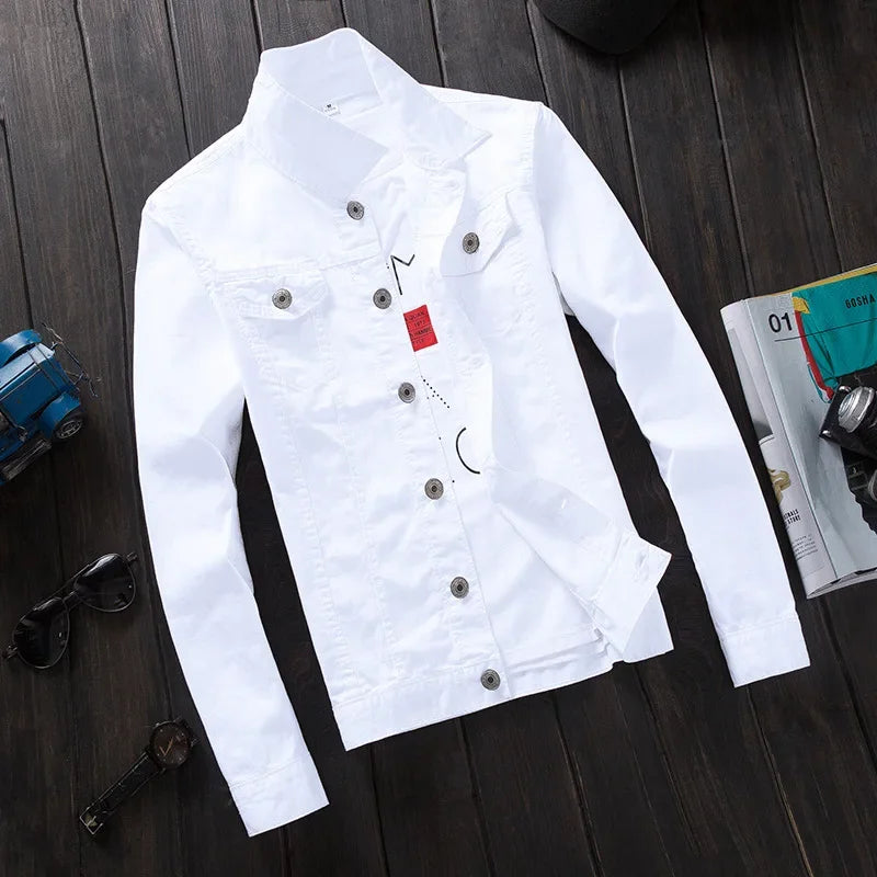 Men's Denim Jacket Casual Korean Style Trendy Everyday Wear