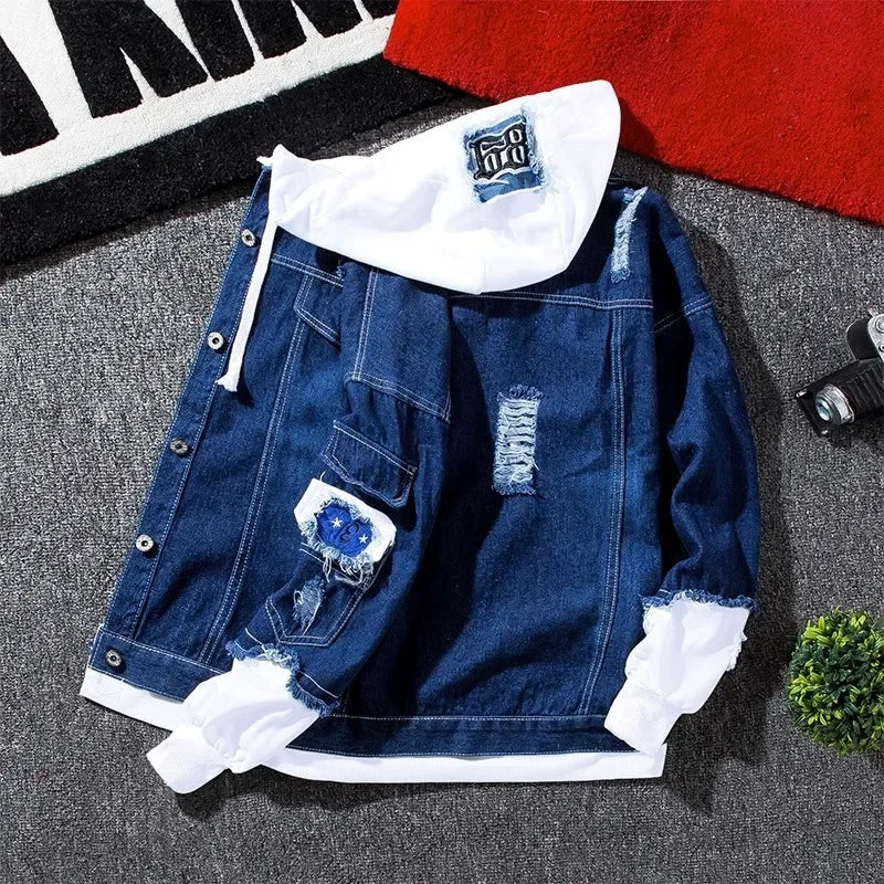 Men's Denim Jacket Casual Korean Style Trendy Everyday Wear
