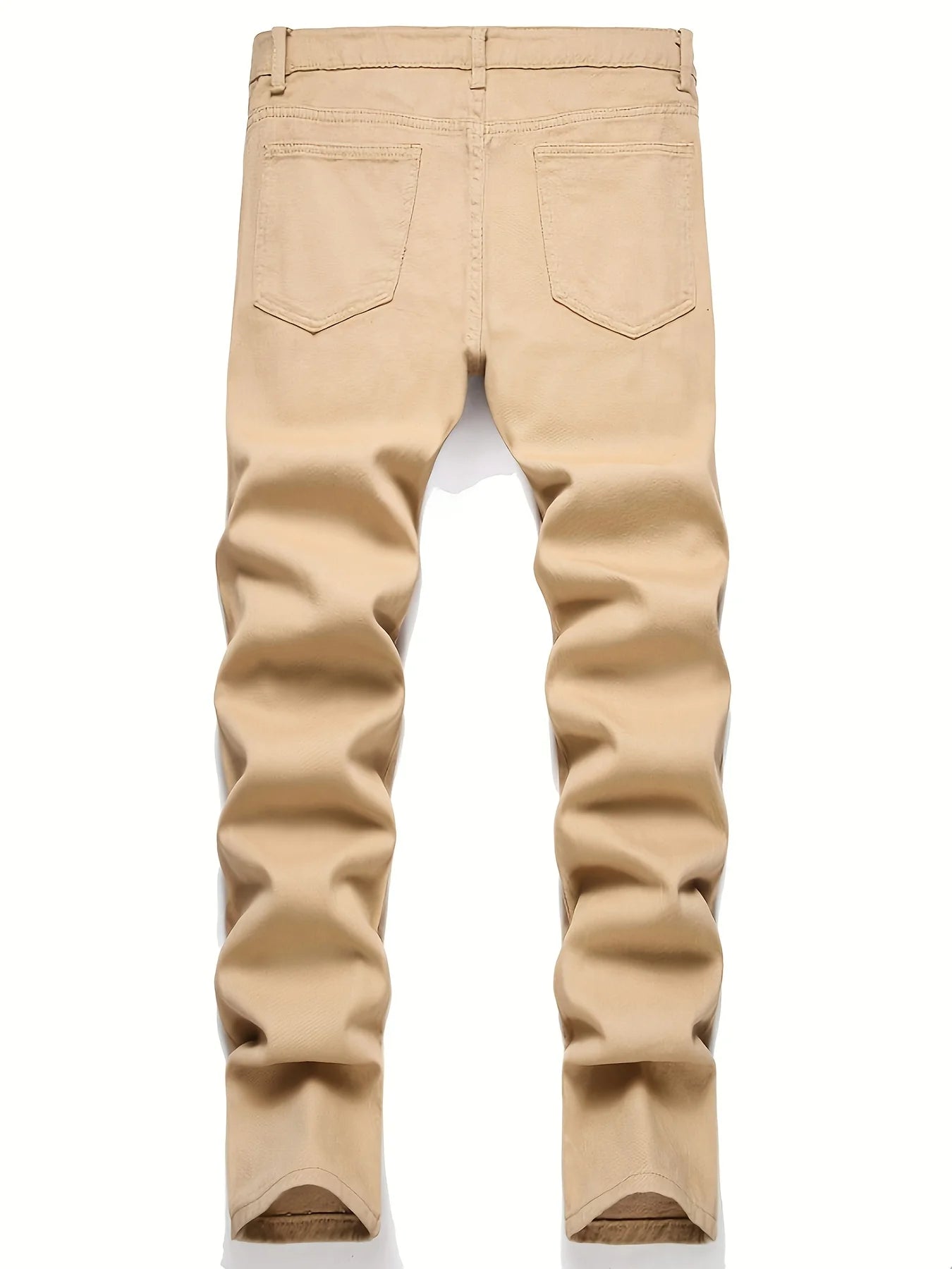Men's cross print straight leg men's jeans