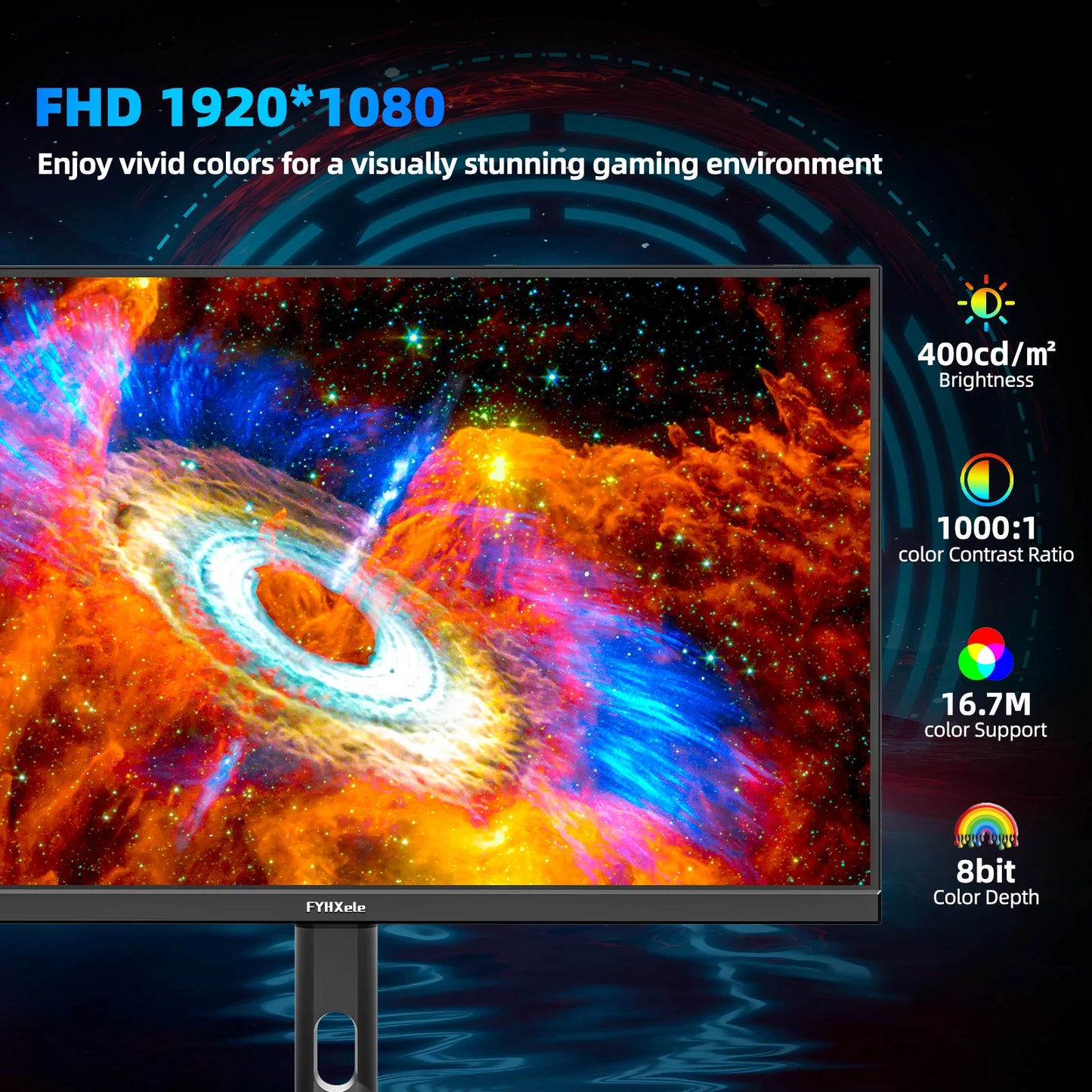 FYHXele 1080P IPS Gaming Monitor With FreeSync HDR VESA