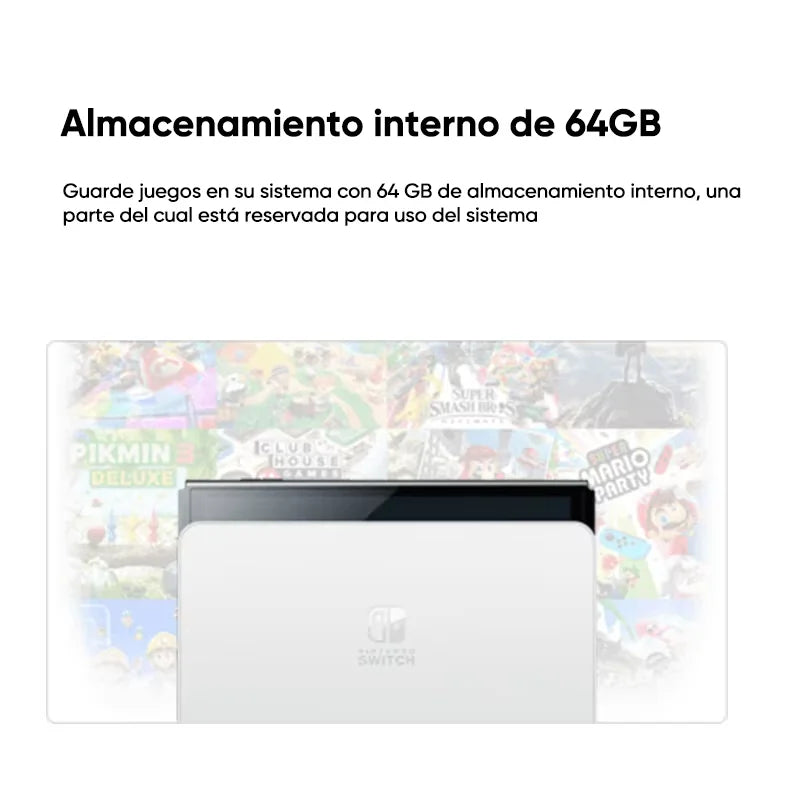 Nintendo Switch OLED Model Video Game Console with White Joy-Con 7 Inch OLED Screen Adjustable Console TV Tabletop Handheld Mode