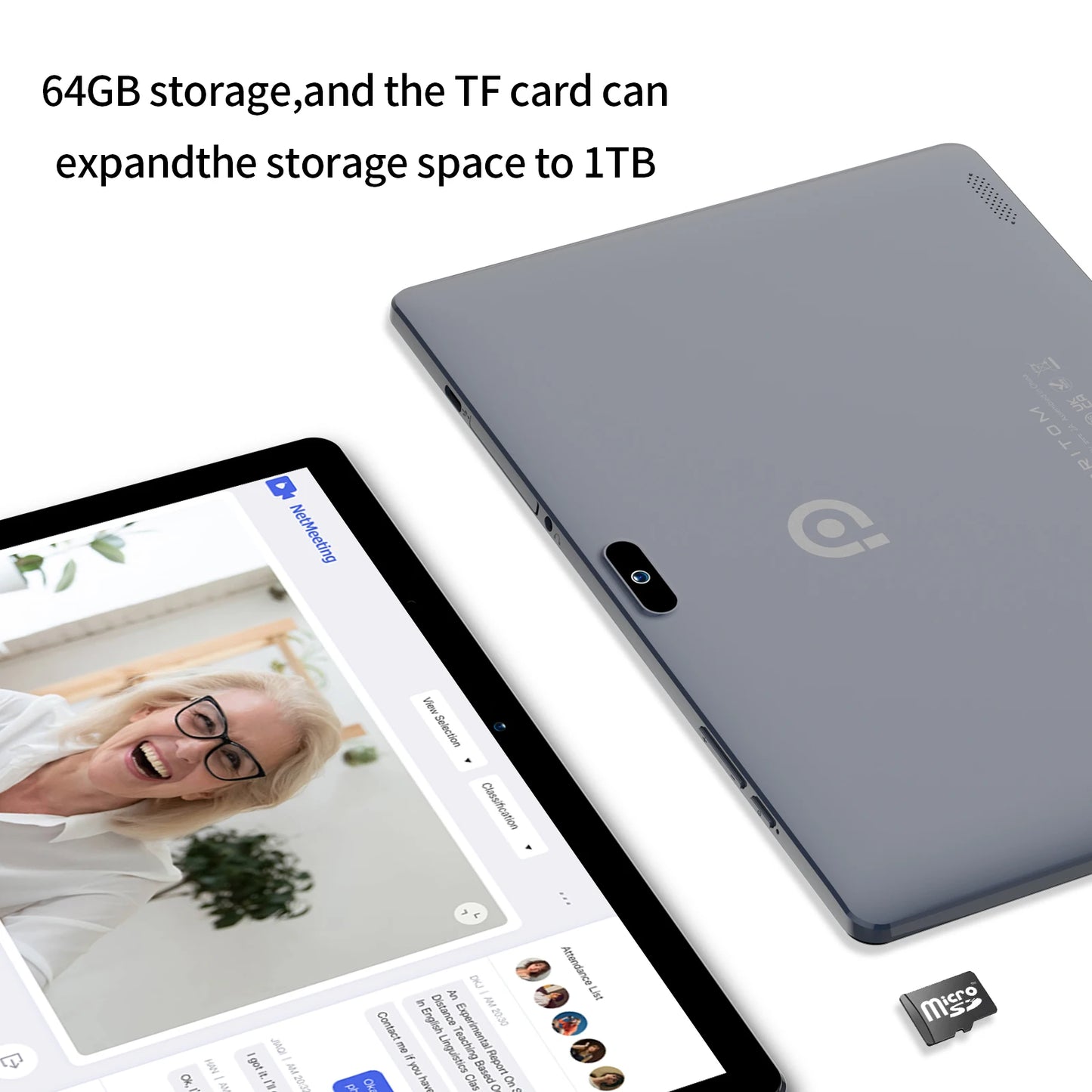PRITOM 10.1 Inch Tablet PC Android 13 64 GB Quad Core Touch Screen WiFi with SIM Slot Support 3G Phone Call