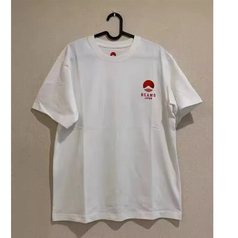 Japanese and Korean Fashion Brand round Neck Casual embroidery T-shirt Men and Women Same Sle