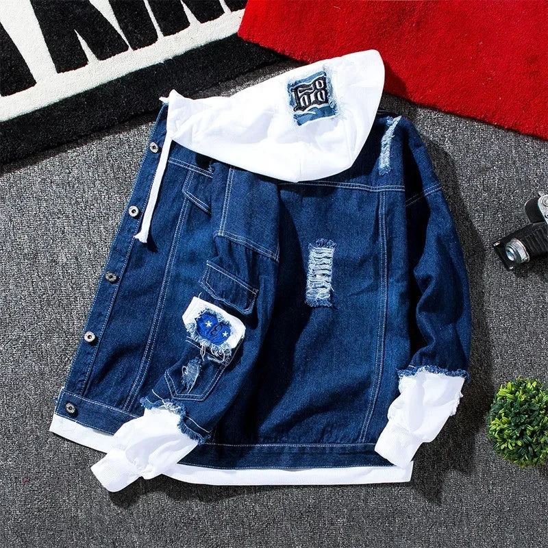 Men's Denim Jacket Casual Korean Style Trendy Everyday Wear