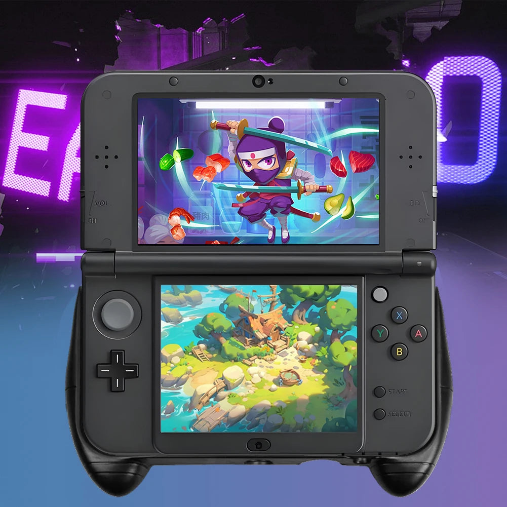 Hand Grip Handle Stand with Kick-Stand Handle Console Grip Controller Grip Case Protective Cover Skin for New 3DS XL LL