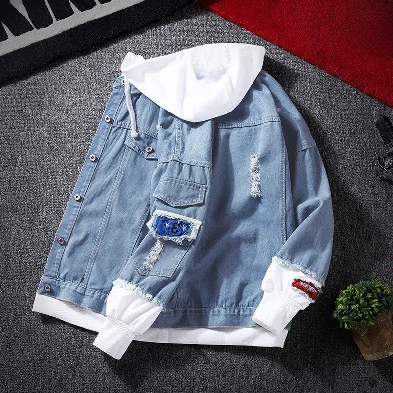 Men's Denim Jacket Casual Korean Style Trendy Everyday Wear