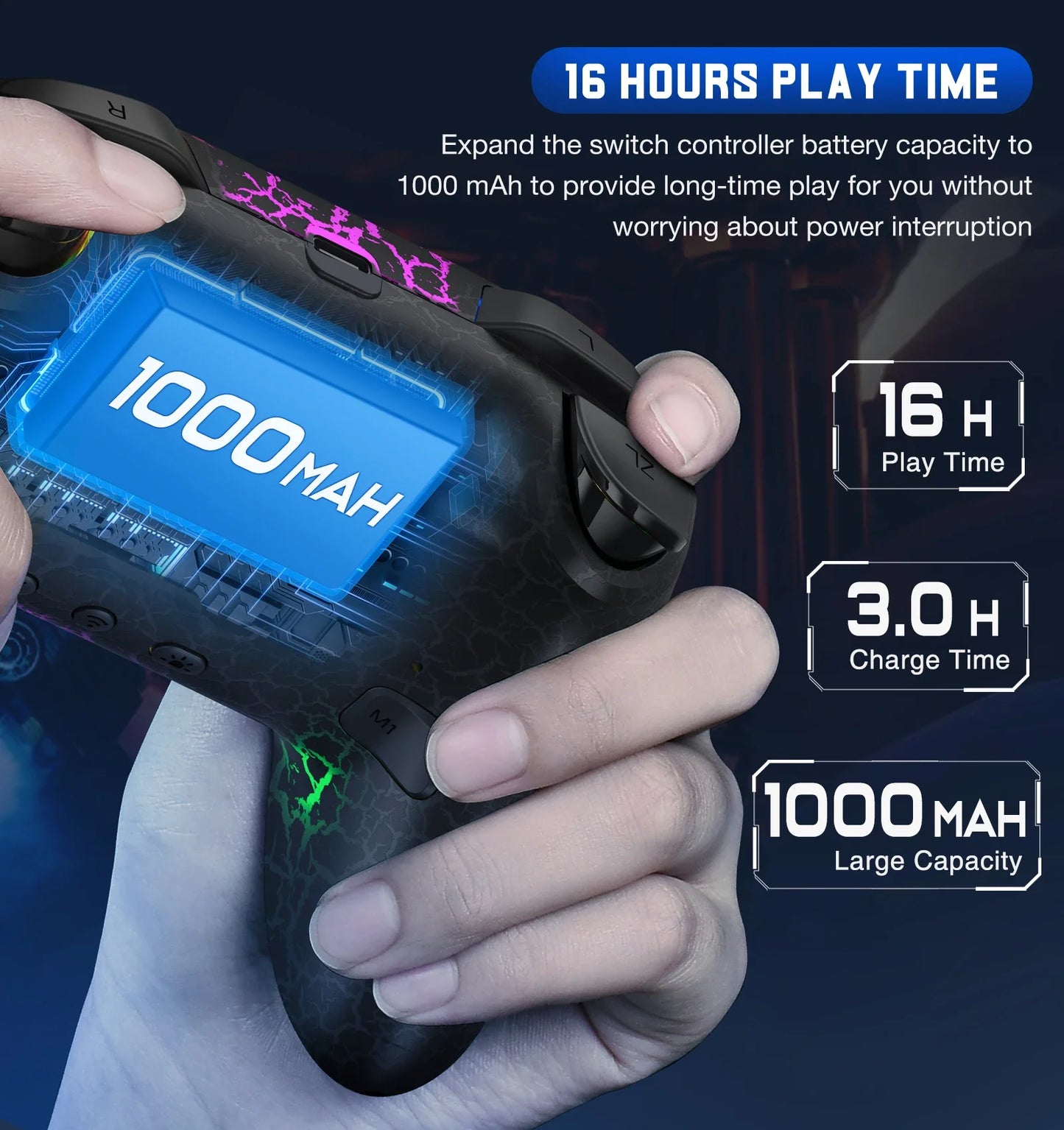 BEBONCOOL Wireless Controller Gamepads for Nintendo Switch/Lite/OLED with Mouse Touch Feeling Wakeup Programmable Turbo Function