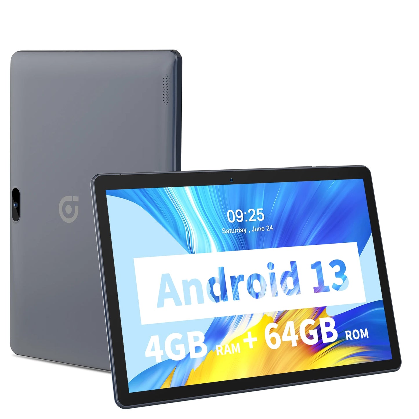 PRITOM 10.1 Inch Tablet PC Android 13 64 GB Quad Core Touch Screen WiFi with SIM Slot Support 3G Phone Call