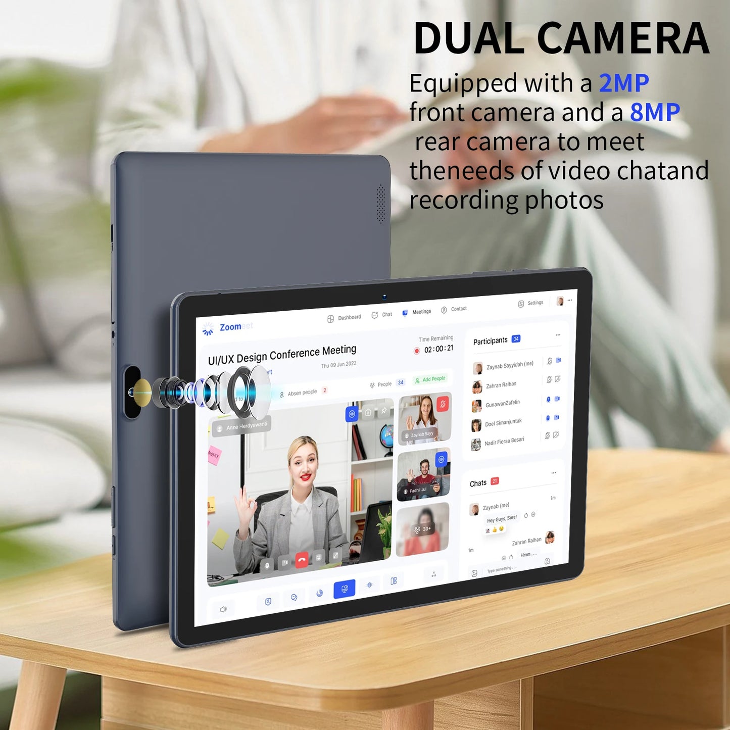 PRITOM 10.1 Inch Tablet PC Android 13 64 GB Quad Core Touch Screen WiFi with SIM Slot Support 3G Phone Call