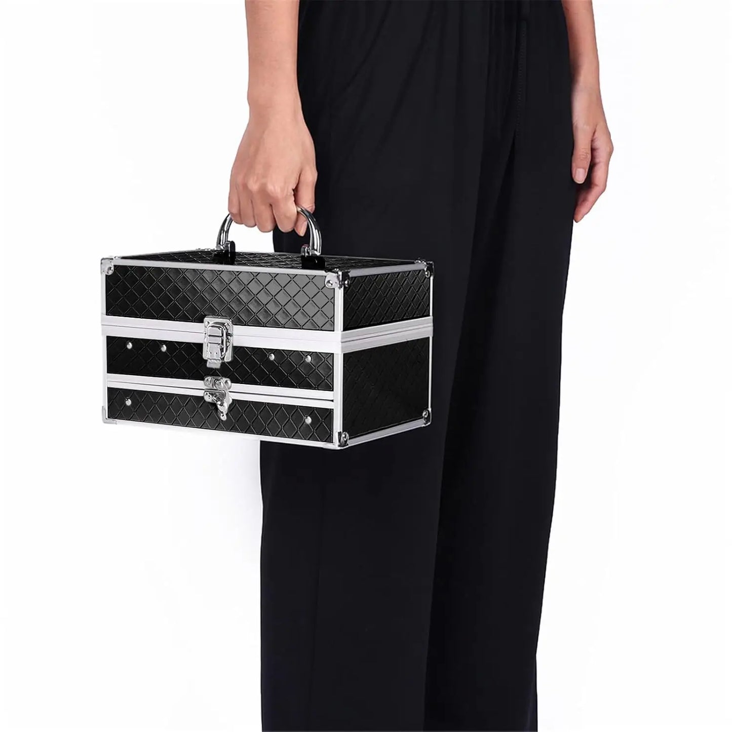 Complete Makeup Kit for Women & Girls: Eyeshadow, Lip Gloss, Concealer, Blush, Brushes & More in Black Set