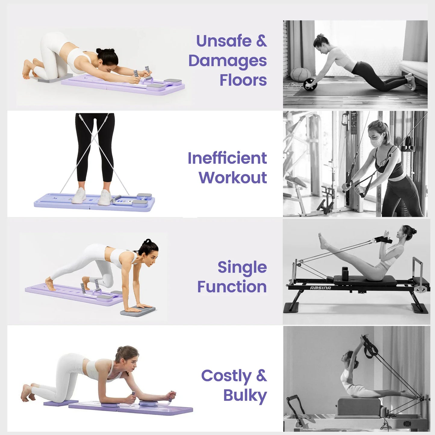 Ab Core Trainer Abdominal Exercise Fitness Board Multifunctional Abs Workout Equipment with Resistance Bands For Home Office